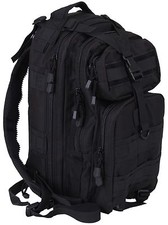 Black Rothco Convertible Medium Transport MOLLE Backpack & Single Sling Pack