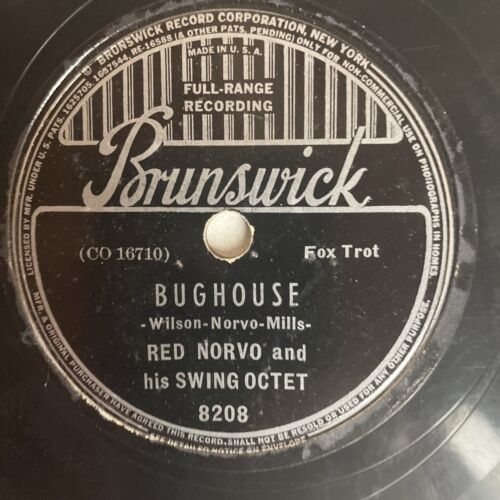 10" 78 RPM-Red Norvo-Bughouse/Blues in E Flat/Brunswick 8208 - Imagen 3 de 4