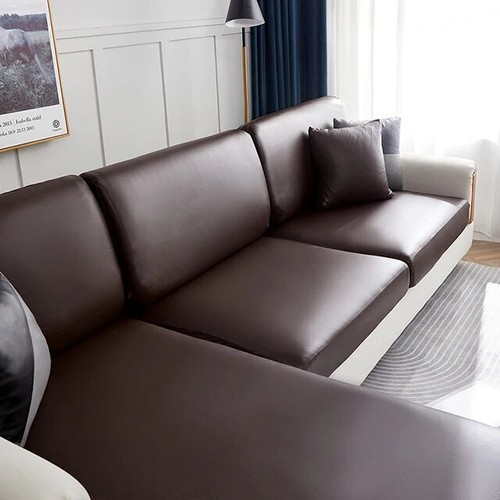 PU Leather Sofa Cushion Covers Waterproof Anti-dirty Slipcover Seat Protector - Picture 30 of 38