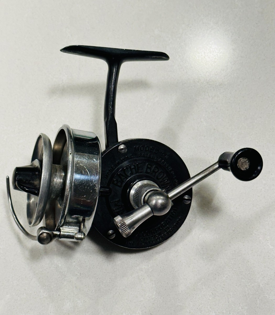 Rare AIREX Bache Brown MasterReel Model 3 Spinning Fishing