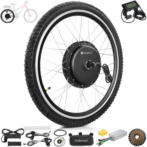 Voilamart 27.5" 15OOW Electric Bicycle LCD Motor Rear Wheel EBike Conversion Kit