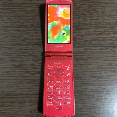 レア ドコモ kawaii P-05B RED レッド ガラケー 通信確認済