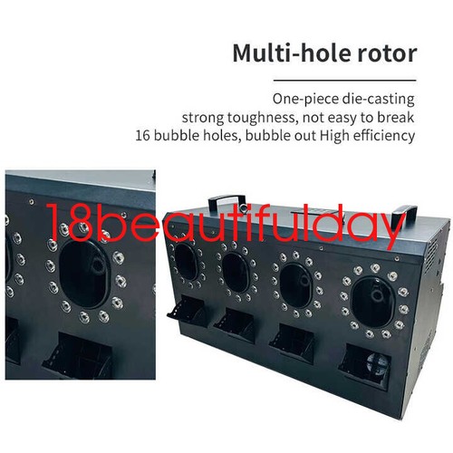 1600W 48 RGB 3in1 LED color bubble machine smoke fog DMX remote effect 4 eyes - Picture 6 of 7