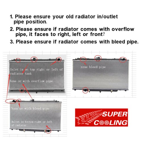 Radiator For Mitsubishi Pajero NH NJ NL NK 3.5L V6 Petrol Auto Manual 1991-1999 - Picture 10 of 12