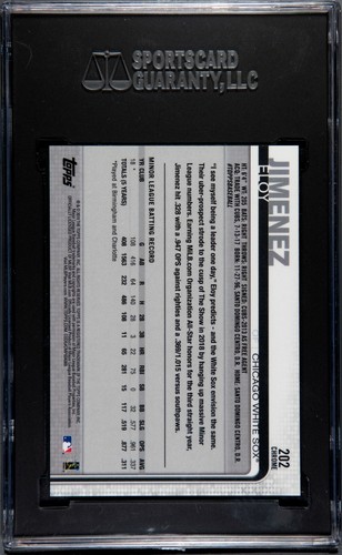 2019 Topps Chrome #202 Eloy Jimenez Rookie SGC 10 GM - Picture 2 of 2