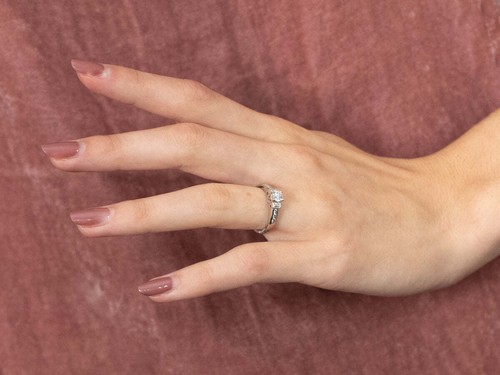 Diamond White Gold Engagement Ring - Picture 10 of 10