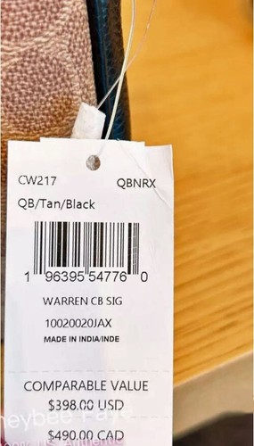 COACH CW217 Warner Crossbody Bag Signature Canvas Unisex Tan/Black NEW🎀NWT🎁NIP - Picture 13 of 14