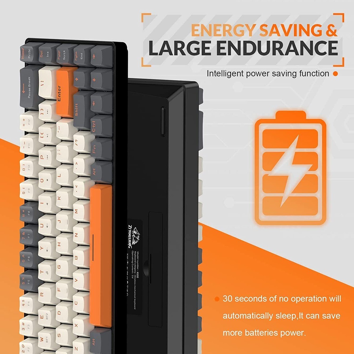 ZIYOU LANG K68 60%Mechanical Keyboard DIY 2.4G Wireless&Bluetooth Hot-swappable ZIYOU LANG K68 60%Mechanical Keyboard DIY 2.4G Wireless&Bluetooth Hot-swappable