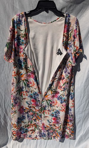 Size 10 AGB Shift Knee Legth Floral Dress - Picture 3 of 7