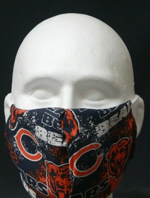 Chicago Bears Washable Face Mask Handmade Great Gift Fast Free Shipping!!!