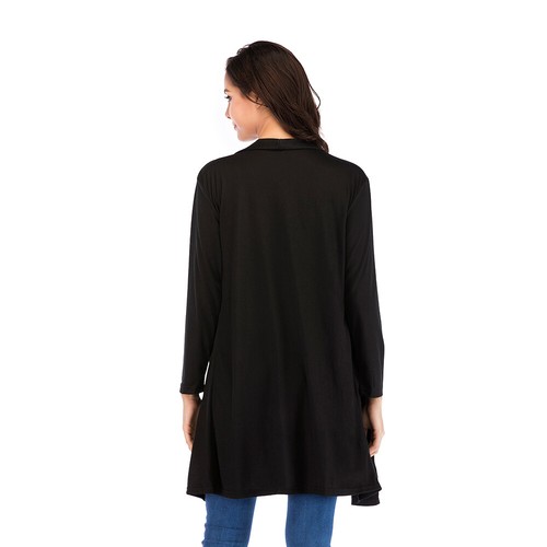 Womens Cardigan Sweater Long Sleeve Top Casual Solid Open Front Jacket - Picture 7 of 14