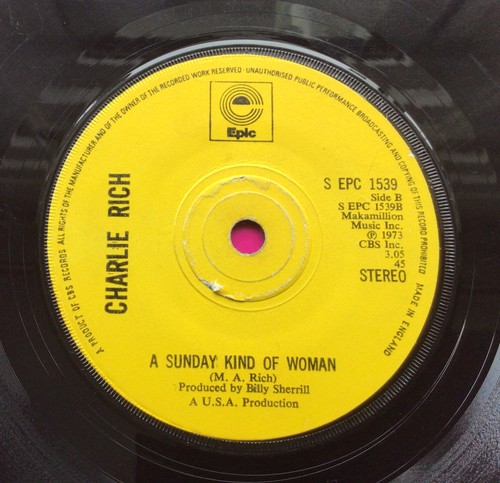 E11, Behind Closed Doors, Charlie Rich, 7"45rpm Single, Very Good Condition - Foto 4 di 4