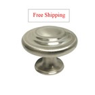 Satin Nickel kitchen cabinet drawer Ring knobs 1 1/4" brushed nickel free ship