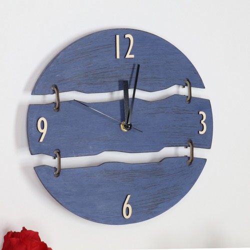 Hand Made Wooden wall clock, Clock for wall, Wood Clock, Silent No Ticking 10.5" - Picture 3 of 10