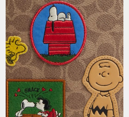 COACH x PEANUTS 2025 Sullivan Pack Signature Canvas Patch CBI43 NEW Snoopy - Picture 5 of 5