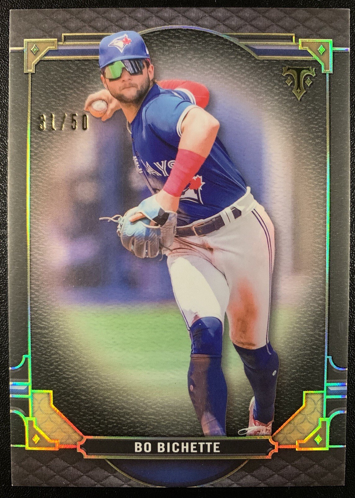 2022 Topps Triple Threads #15 BO BICHETTE Onyx #/50