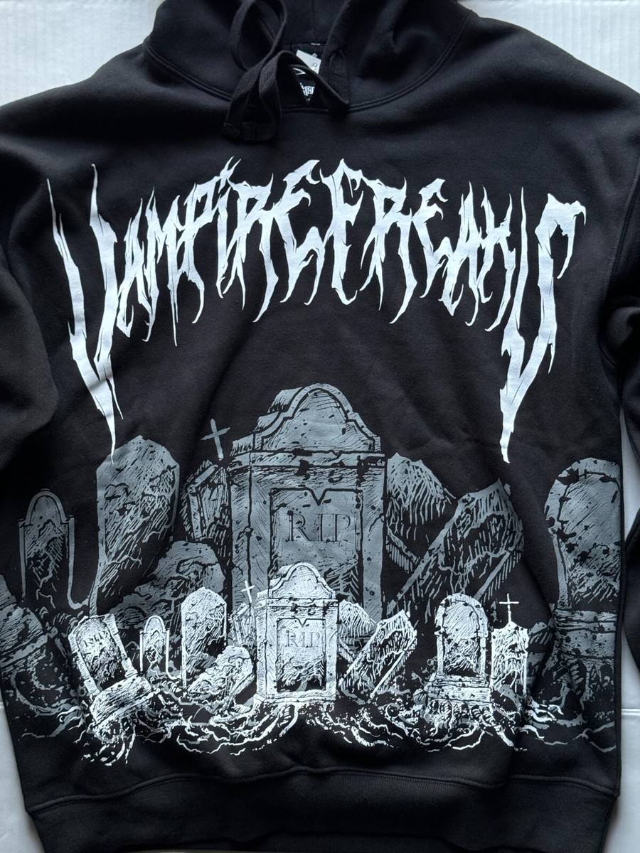Vampire Freaks Black Graveyard Hoodie Unisex Size Medium NEW