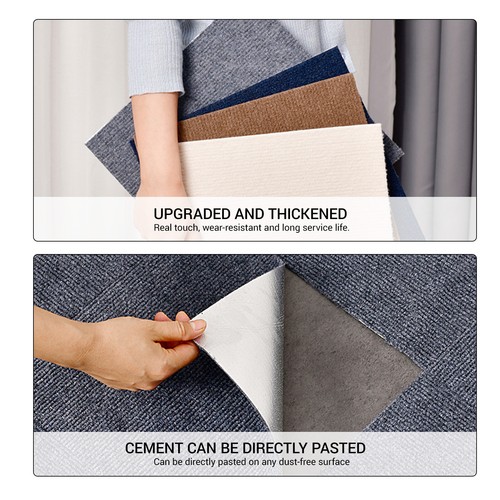 30x 30*30cm Self Adhesive Carpet Tiles Commercial Office Home Shop Retail Floor - Picture 7 of 23