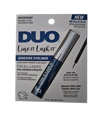 DUO Line It Lash It Waterproof Eyeliner & Lash Adhesive Metallic Blue 0.12 oz 