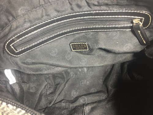 Chaps grau Fischgrät Tasche Schultertasche Handtasche Geldbeutel Doppelgriff - Bild 10 von 14