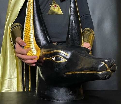 Anubis dios de la muerte, estatua cabeza de Anubis - Imagen 6 de 6