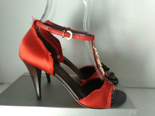 Manas Lea Foscati Sandalo Elegante Donna Raso Rosso ITALY N°35-36-37-38-39-40 - Imagen 2 de 10