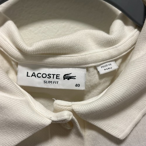 Women’s Lacoste Classic Fit White Short Sleeve Polo Preppy Golf Shirt Sz M - Picture 4 of 6