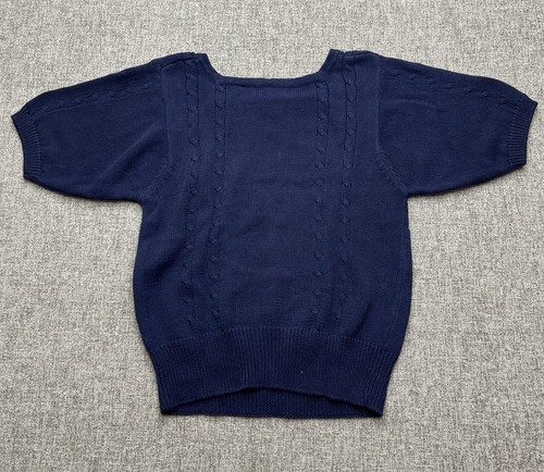 Suéter Ancla Náutica Tejido con Cable Marinero Azul Blanco Bechamel Años 80 90 De Colección M - Imagen 5 de 8