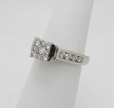 3/4CT Natural Diamond Anniversary Engagement Wedding Ring Bridal 14K White Gold
