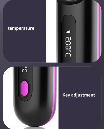 Hair Straightener Brush Negative Travel Portable Cordless Fast Heating Hot Comb - Picture 5 of 6