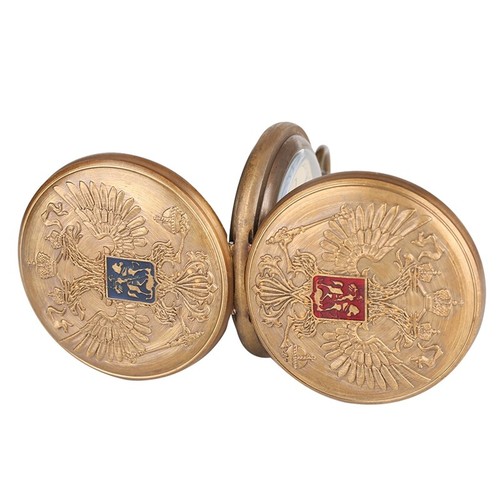 Reloj Bolsillo Mecánico Insignia Emblema Nacional Ruso Cobre Puro Coleccionables - Imagen 6 de 10