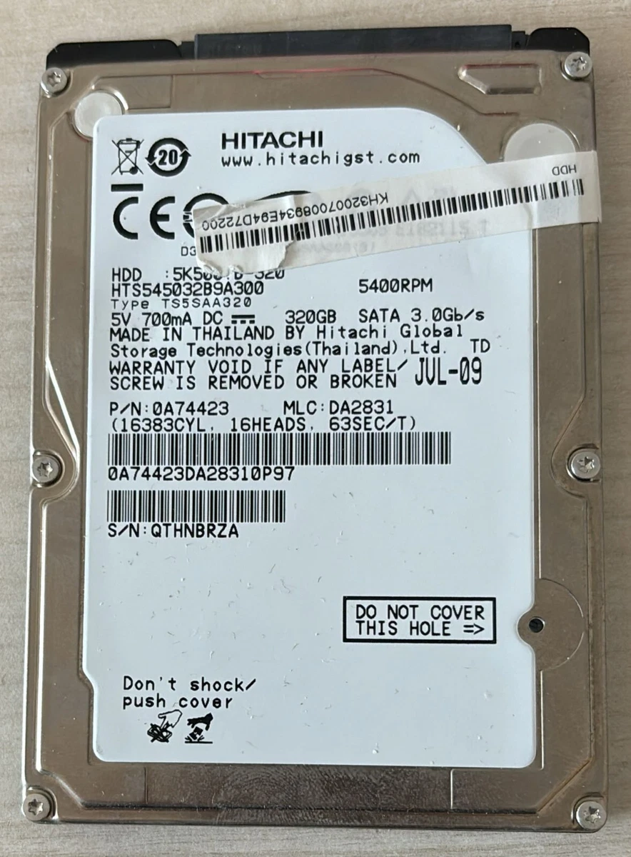 Disco Duro Hitachi 2.5 SATA De 250GB - 5400 Rpm, 8MB Caché Disco Duro Hitachi 2.5 SATA De 250GB - 5400 Rpm, 8MB Caché