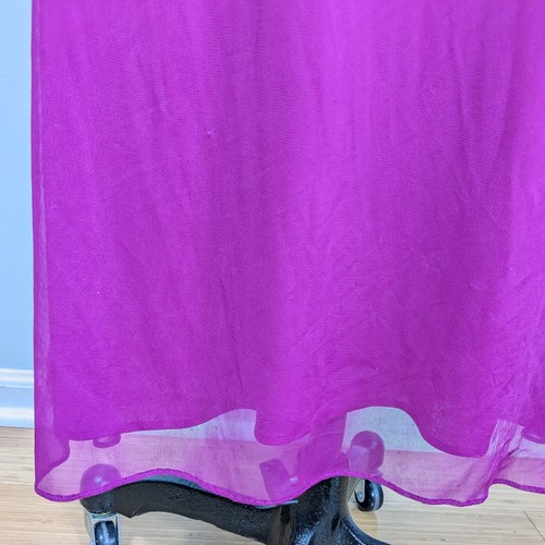 Vintage Betsy Adam Prom Dress Maxi Gown 8 Purple Pink Y2K Fairy Glam Ruffle - Picture 7 of 15