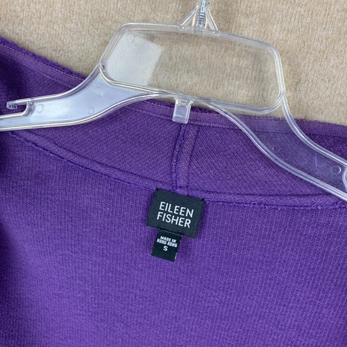 Suéter Eileen Fisher S Mujer Púrpura Lana de Cordero Cárdigan Tejido Envoltura Calce Suelto - Imagen 19 de 22