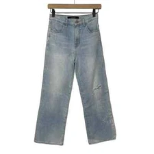 J Brand Straight Leg Distressed High Waisted Jeans Size 26