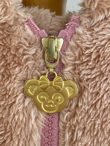 Tokyo Disney Shellie May Plush Hoodie Womens Hooded Jacket Size L Brown - Picture 2 of 12