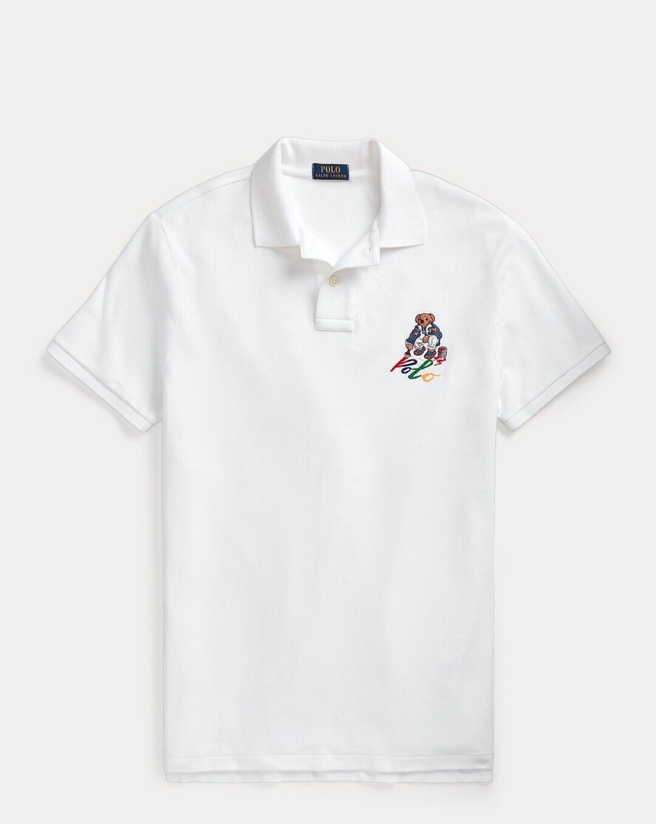 Polo Ralph Lauren Paint Bear Polo Shirt Custom Slim Fit