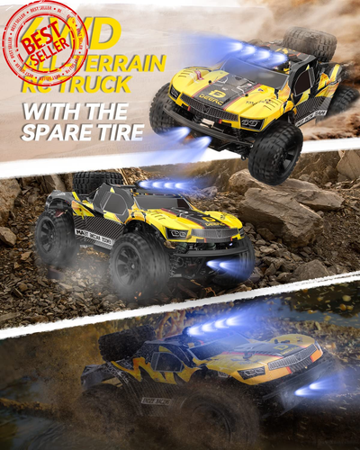 9201E 1:10 RC Truck – 48Km/H Fast Off-Road Crawler w/ Lights & 2 Batteries - Picture 7 of 12