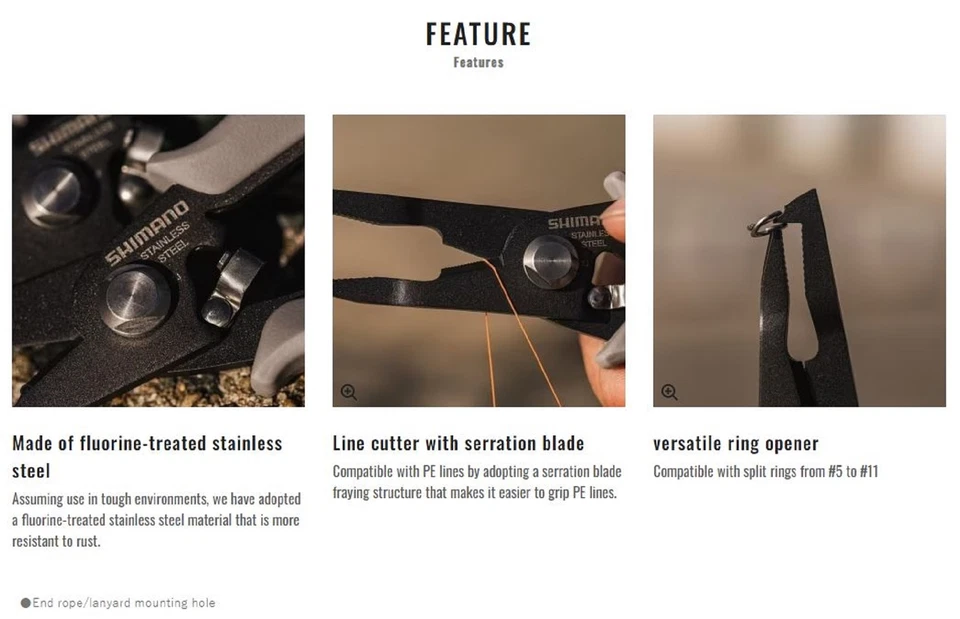 Alicates de anillo dividido Shimano CT-561P Offshore recto 185x50x16 mm gris 817648 Foto 4 de 4