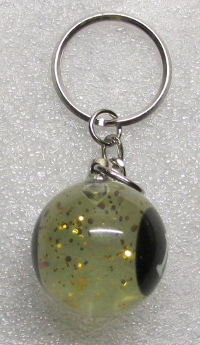 Anello portachiavi biliardo biliardo 1 pollice numero 7 SEVEN SPARKLE mini PALLA DA BILIARDO NUOVO - Foto 2 di 2