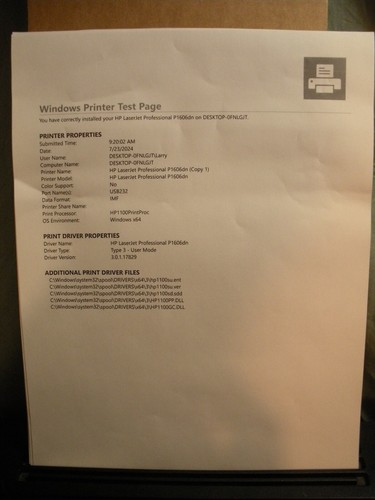 HP Laserjet Pro P1606dn Workgroup printer Pg Count 11,338 - Picture 6 of 12