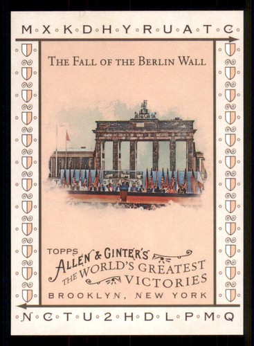 2008 Topps Allen Ginter World's Greatest Victories #WGV6 The Fall Berlin Wall - Picture 1 of 2