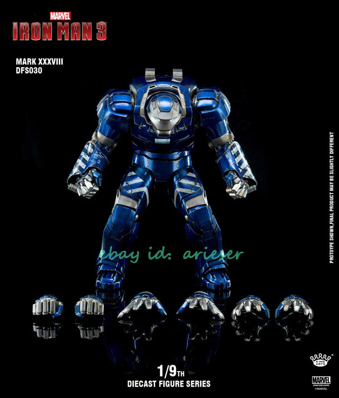 King Arts 1/9 DFS030 Alloy Movable Iron Man Mark 38 Alloy