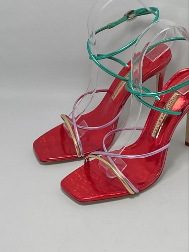 Sophia Webster Rosalia Colorblock Leather Ankle-Strap Sandals size 38 - Picture 7 of 12