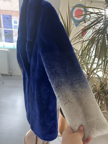 Pelzmantel Cofi Blau - Bild 3 von 10