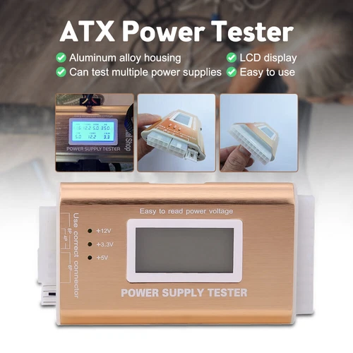 Power Supply Tester PC Computer LCD 20/24 Pin 4 PSU ATX BTX ITX SATA HDD Digital