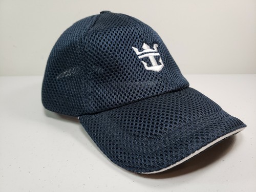 Royal Caribbean Navy Blue Mesh Polyester Adjustable Hat Cap w/ Anchor Logo VGC - Picture 2 of 12