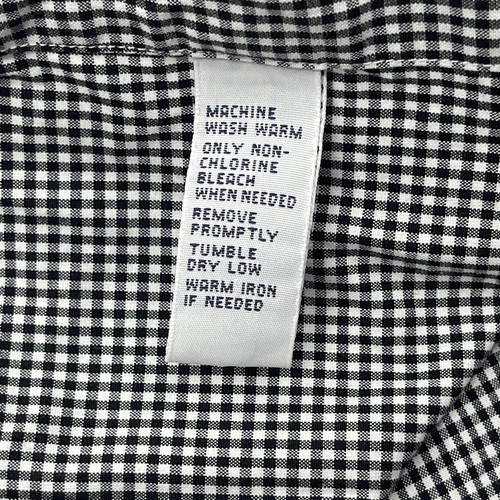 Ralph Lauren Shirt Mens 17.5 34/35 Black Pony Gingham Check Button Up Cotton - Picture 12 of 13