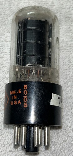 CBS GE 6V6GT Black Plate Vacuum Tube TV7 Tested Strong 74GM - Picture 2 of 3