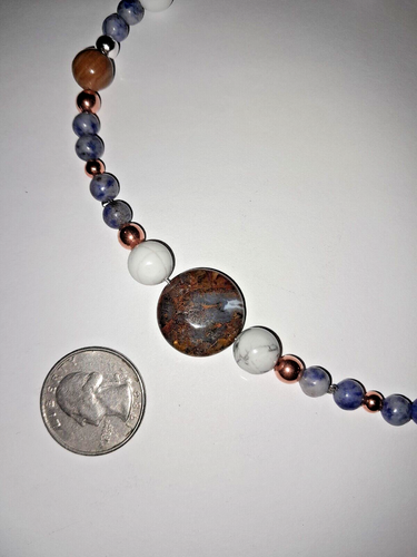Nuevos collares para hombre unisex adulto con manchas azules pietersita de 25" de largo - Imagen 16 de 24